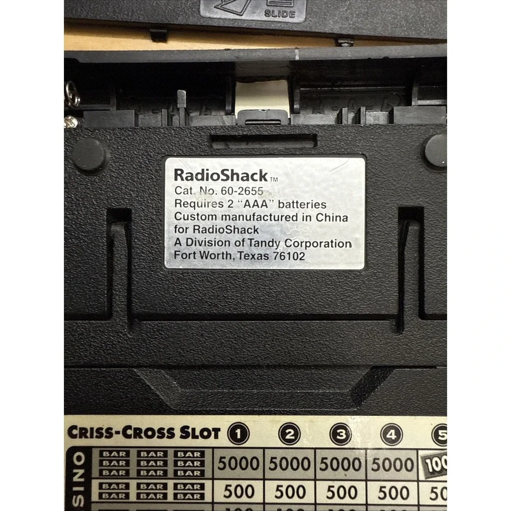 Radio Shack Deluxe 2 Player Slot Hand Held Electronic Game TESTED